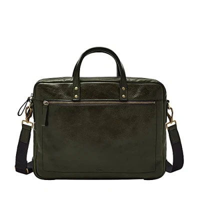 Afbeelding van Fossil Haskell Laptoptas, Heren, Maat: One Size, Green