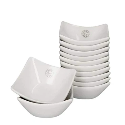 Afbeelding van 12 stuks tapasschaaltjes wit 7x7cm 24303375
