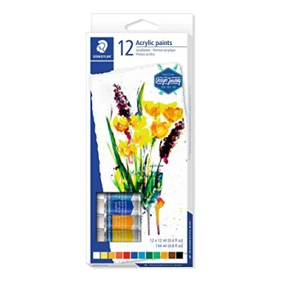 Afbeelding van acrylverf set 12 tubes ml DJ