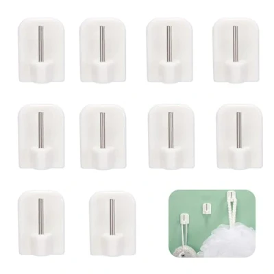 Afbeelding van Zelfklevende Gordijnhaken, 10 Stuks Gordijnhaaks, Haken, Gordijnhaken Hook