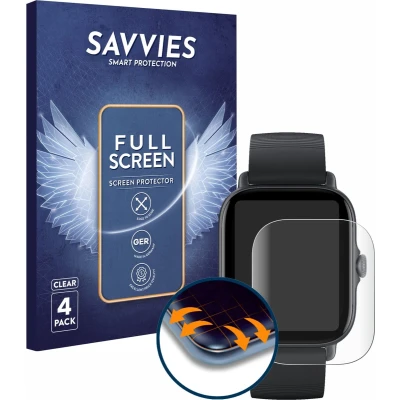 Afbeelding van Savvies Screenprotector voor Huami Amazfit GTS 3 Folie Beschermfolie transparant volledig dekking (4 Stuks)