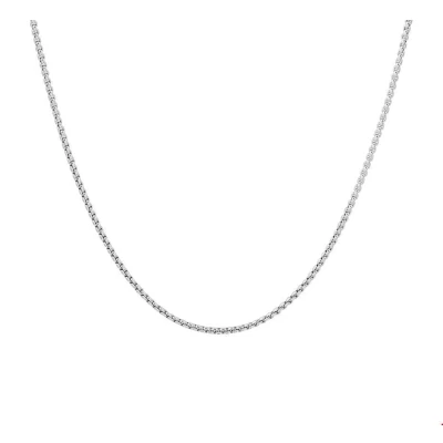 Afbeelding van Zilver Gerhodineerde Collier venetiaans bol 1 1329034 38 cm