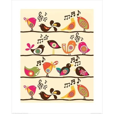 Afbeelding van Kunstdruk Valentina Ramos Singing Birds 40x50cm