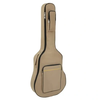 Afbeelding van TRIXES Gitaartas met schouderbanden waterdichte gewatteerde koffer bas, akoestische en klassieke gitaar gigbag perfect voor reizen, Beige, Aangepast