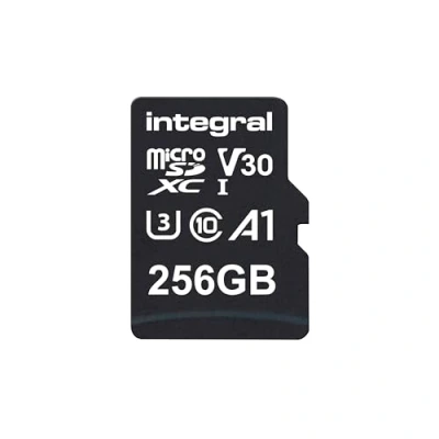 Afbeelding van Integral 256 GB Micro SD kaart 4 K Video Premium High Speed Geheugenkaart SDXC Tot 100 MB s Leessnelheid en 50 Schrijfsnelheid V30 C10 U3 UHS I A1