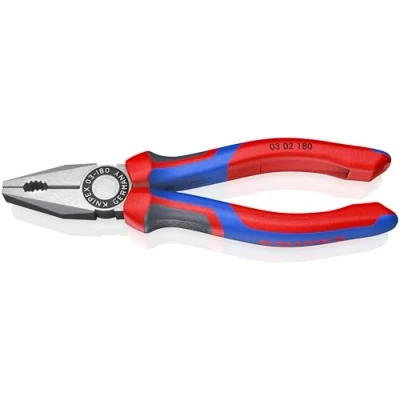 Afbeelding van Knipex Kombitang zwart geatramenteerd, met meer componentengrepen 180 mm (zelfbedieningskaart/blister) 03 02 SB