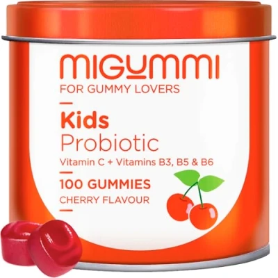 Afbeelding van Probiotic Gummies Kids 100 natuurlijke kersensmaak Probiotica, vitamine C, B3, B5 en B6 Intestinale flora, gas een opgeblazen gevoel Vitaminen kinderen Veganistisch Glutenvrij