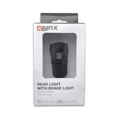 Afbeelding van Lynx Achterlicht met remlicht functie USB