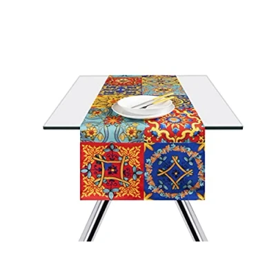 Afbeelding van Excelsa Trinacria tafelloper, 100% katoen, 140 x 45 cm