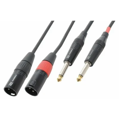 Afbeelding van PD Connex Kabel 2x XLR Male 6.3mm Mono 3m