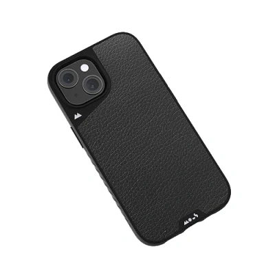 Afbeelding van Mous Case voor iPhone 15 Plus met MagSafe Limitless 5.0 Zwart Leer Hoesje Schokbestendig