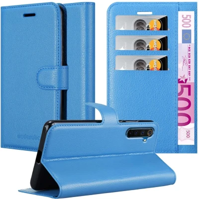 Afbeelding van Cadorabo Hoesje geschikt voor Realme 6 PRO in PASTEL BLAUW Beschermhoes met magnetische sluiting, standfunctie en kaartvakje Book Case Cover Etui