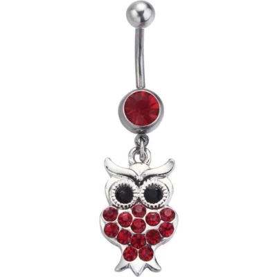 Afbeelding van Fako Bijoux® Navelpiercing Uiltje Rood