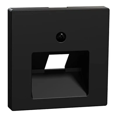 Afbeelding van Merten mat zwarte centraalplaat voor datadoos 1 x RJ45 MEG4521 0403