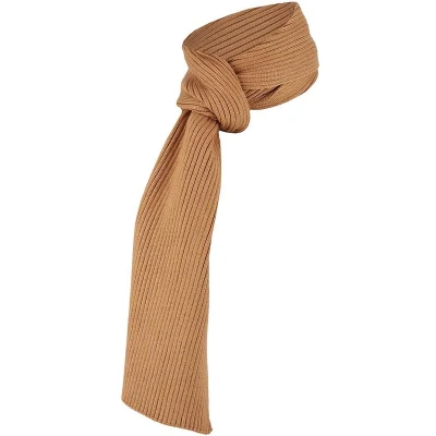 Afbeelding van Sarlini Sjaal heren Ribbed Camel Effen One Size