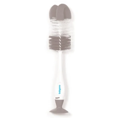 Afbeelding van Baby Ono Wit/Grijs Flessenborstel met Spons &amp; Zuignap 728/04