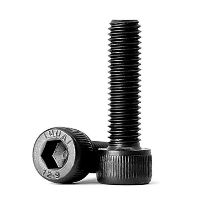 Afbeelding van (60 stuks) M6 x 10 mm binnenzeskantschroeven, 12,9 graden koolstofstaal, cilinderschroeven met binnenzeskant schroeven, volledige schroefdraad, zwart