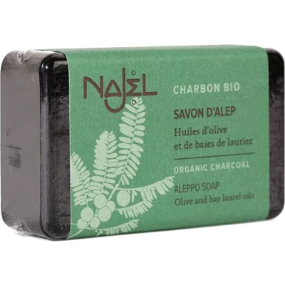 Afbeelding van Najel Aleppo olijfzeep met charcoal 100 g