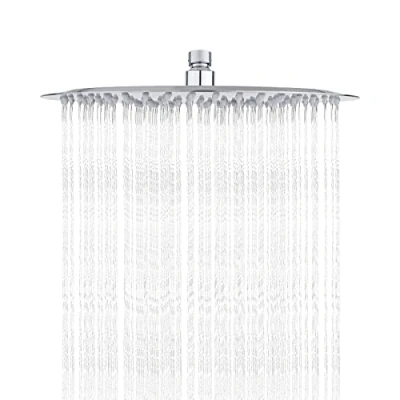Afbeelding van Ibergrif M20299 Regendouchekop, Roestvrij Stalen Regendouche, Diameter 30 cm, Ronde, Chroom, Zilver
