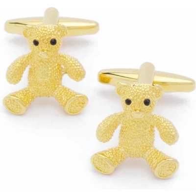 Afbeelding van Manchetknopen Beer Teddybeer Knuffelbeer Knuffel Goud