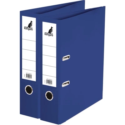 Afbeelding van 2x Ringmappen/ordners donkerblauw A4 75 mm Opbergmap