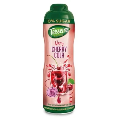 Afbeelding van Teisseire Dranksiroop kersen cola 0% 600 ml siroop die net als de vrucht smaakt