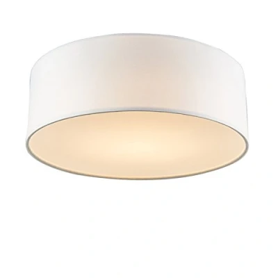 Afbeelding van QAZQA Plafondlamp wit 30 cm incl. LED Drum