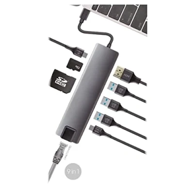 Afbeelding van Hub USB CoolBox COO DOCK 01 Grijs Zilverkleurig