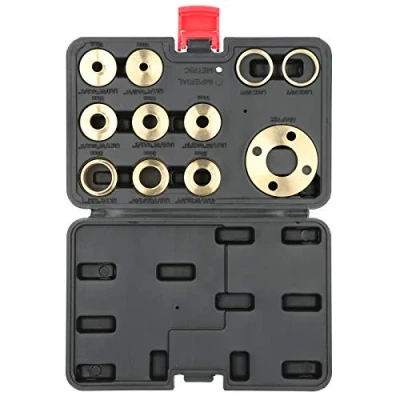 Afbeelding van Kit Gids Router, 11 Stuks/Spel Sjabloon Messing Gidsen Router met Adapter borgmoer Gemaakt van voor Banen Schoonmaak