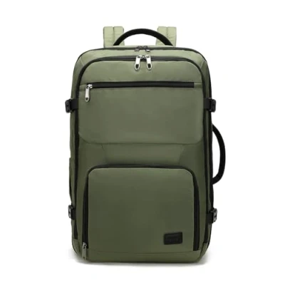 Afbeelding van Kono Cabine Tas 55x35x20cm Carry ons Bagage Reizen rugzak Vlucht Schoudertas 38L Handbagage, Groen, handbagage