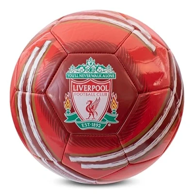 Afbeelding van Hy Pro Officieel gelicenseerd Liverpool FC Cyclone Voetbal, maat 5, training, wedstrijd, merchandise, verzamelobject voor kinderen en volwassenen, rood/wit