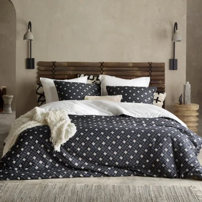 Afbeelding van Dekbedovertrek De Witte Lietaer Hero Jet Black Satijn 140 x 200 / 220 cm 1 Persoons