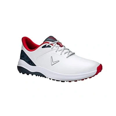 Afbeelding van Callaway Golf Heren Lazer Golfschoen, Wit/Navy/Rood, 7 UK, Wit Navy Rood, 39.5 EU