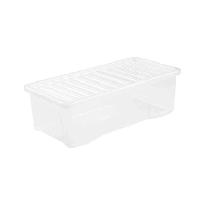 Afbeelding van Wham &quot;CRYSTAL BOX&quot; met gesloten deksel, 62 liter 79,5 x 39,5 25 cm transparant