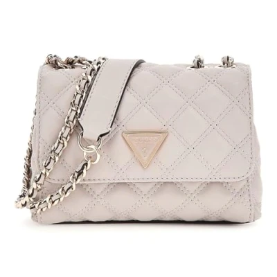 Afbeelding van GUESS Schoudertas Giully II Mini Compound Convertible Flap Bag Taupe