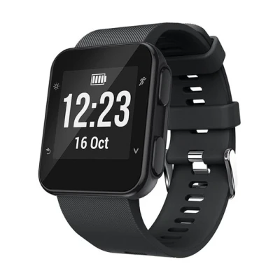 Afbeelding van Siliconen bandje Zwart Garmin Forerunner 35 / 30
