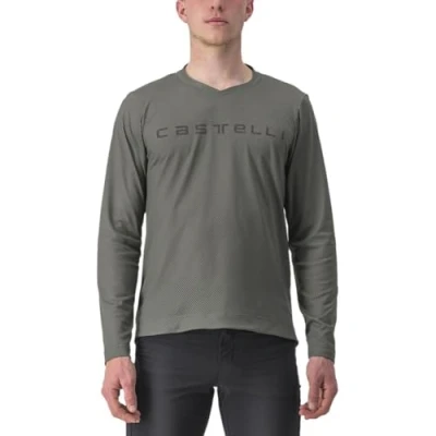 Afbeelding van CASTELLI T shirt met lange mouwen voor heren, grijs (bosgrijs), XXL