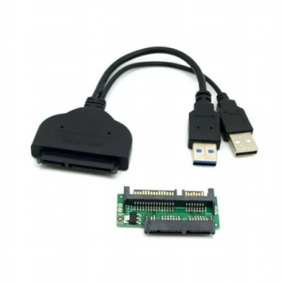 Afbeelding van Cablecc 1 set USB 3.0 naar SATA 22Pin &amp; Micro Adapter voor 1.8 &quot;2.5&quot; Harde Schijf Driver Met Extral Power Kabel