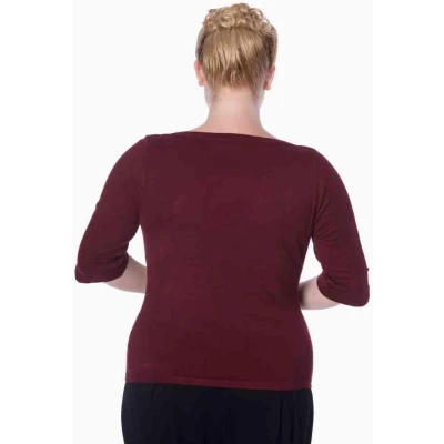 Afbeelding van Dancing Days ADDICTED Longsleeve top S Bordeaux rood