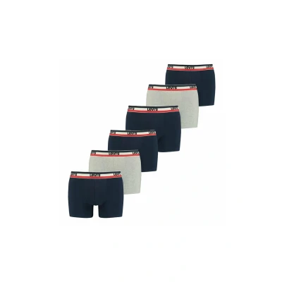 Afbeelding van Levi&#039;s 6ER PACK Onderbroeken, Heren, Maat: Large, Weiß blau rot