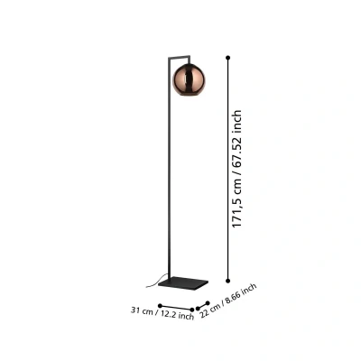 Afbeelding van Stars of Light Design vloerlamp Cordoba zwart 390253