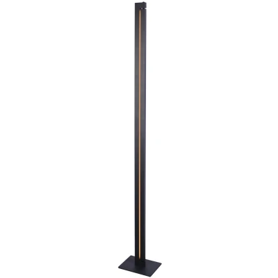 Afbeelding van Moderne industriële vloerlamp 1 lichts zwart Colonna