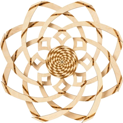 Afbeelding van Wood Trick Hypnotic Vortex Kinetische Sculptuur Visuele Illusies Gedetailleerd 3D Model DIY Puzzel 340 stukjes Geen lijm nodig