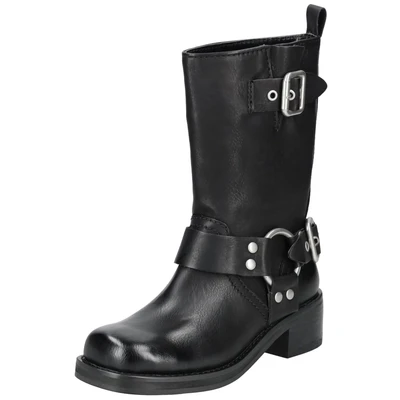Afbeelding van Steve Madden EN Route Cowboy/Bikerlaarzen, Dames, Maat: 37, Black Hoogwaardig imitatieleer