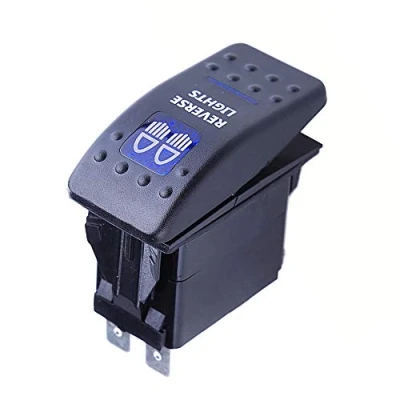 Afbeelding van Mintice 12V 20A Tuimelschakelaar Blauw LED licht Schakelaar AAN/UIT Wipschakelaar Bediening Drukschakelaar Auto Vrachtwagen Boot Dashboard 5Pin Waterbestendig Reverse Light
