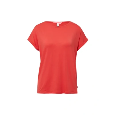 Afbeelding van QS Tshirt basic, Dames, Maat: XXL, Rot