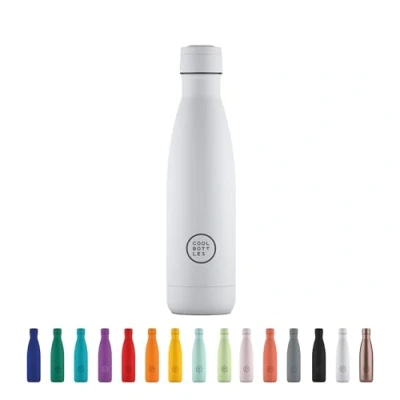 Afbeelding van Cool Bottles Stainless Steel Water Bottle 500 ml Mono White 26,5 x 7 cm Luchtdichte Thermosfles Koude dranken 36 uur en Warme 18 Triple Technologie BPA Vrij