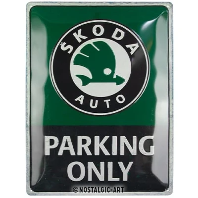 Afbeelding van Wandbord 30 x 40 cm Skoda Parking Only
