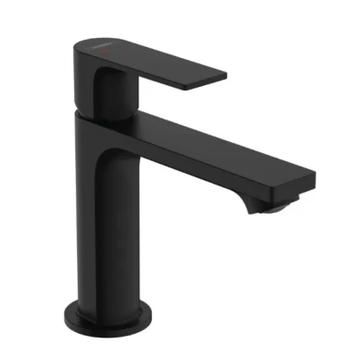 Afbeelding van Hansgrohe Rebris E wastafelkraan 110 CoolStart met metalen afvoer zwart mat