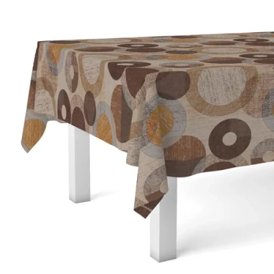 Afbeelding van Martina Home Tafelkleed van tafelzeil, Tambre bruin, 180 x 140 cm